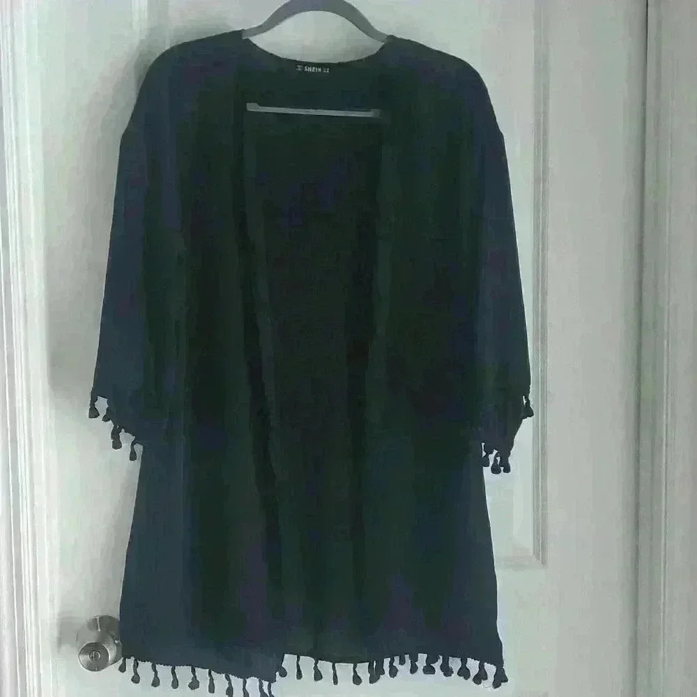 Black sheer cover up by Shein Sz med.